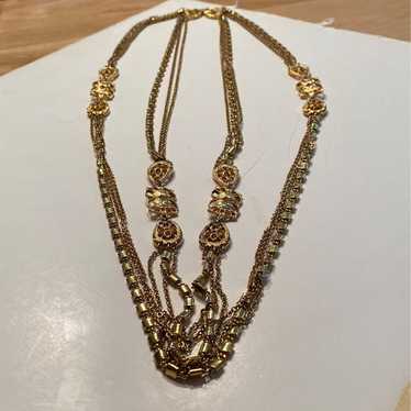 Vintage Monet Gold Tone Necklace