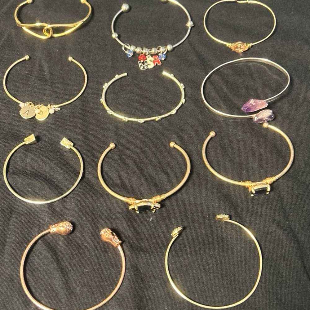 Vintage Wire Cuff Bracelet Lot - image 1