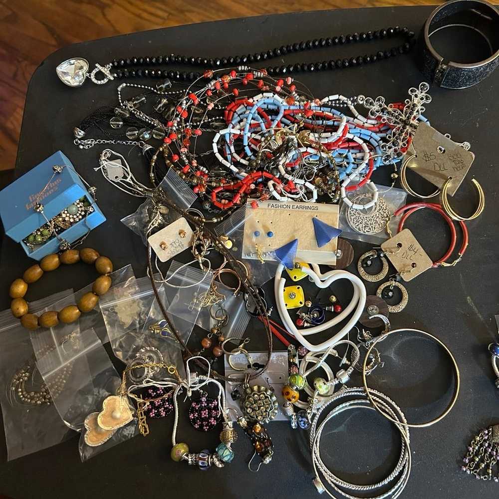 Mixed jewelry lot all wearable #1 - image 1