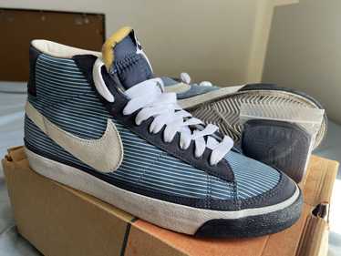 Nike Nike Blazer Mid Striped Blue/White Size 12W/… - image 1