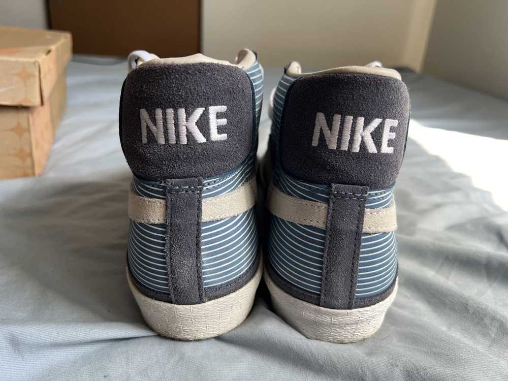 Nike Nike Blazer Mid Striped Blue/White Size 12W/… - image 7