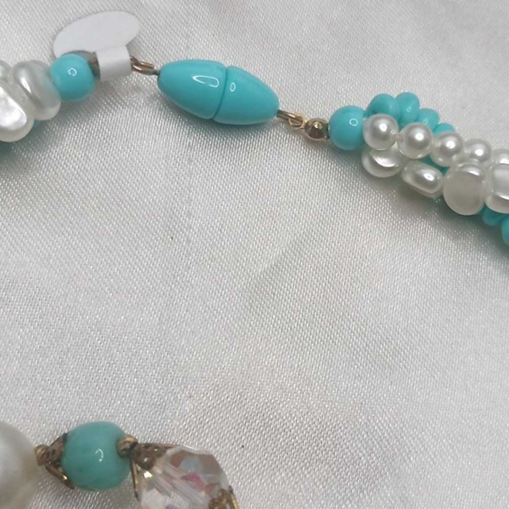 Vintage Turquoise and Pearl necklace and bracelet… - image 10