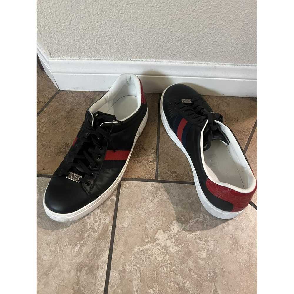 Gucci Ace leather low trainers - image 4