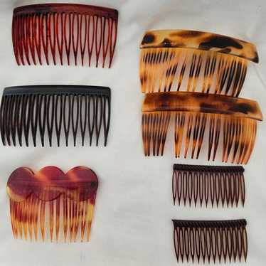 Lot of 7 Vintage Hair Accessories Combs Variety S… - image 1