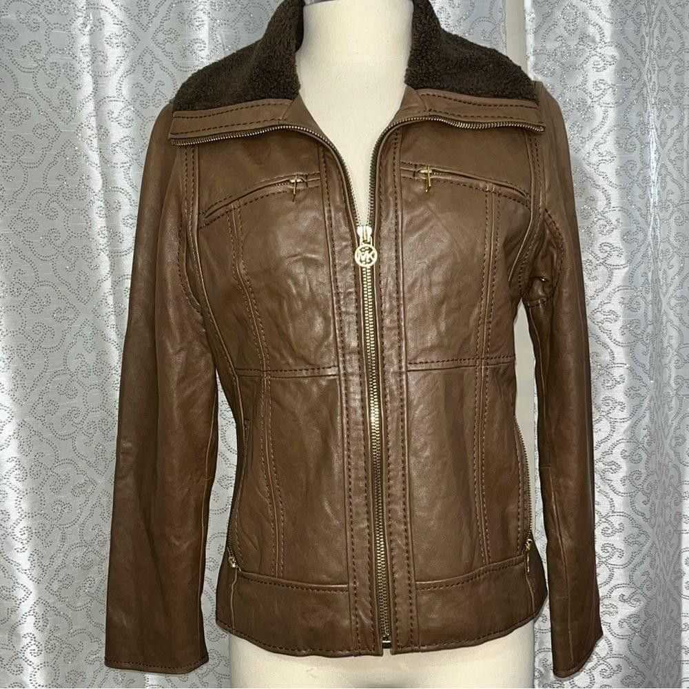 Michael Kors Michael Kors brown bomber jacket - image 1