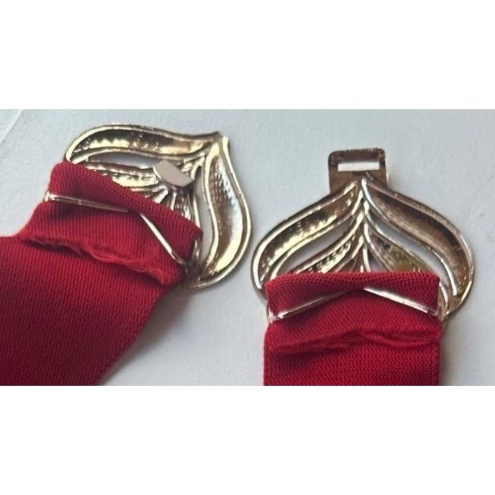 MIXED Lot of 4 VTG Red Buckle Waist Belts Women S… - image 11