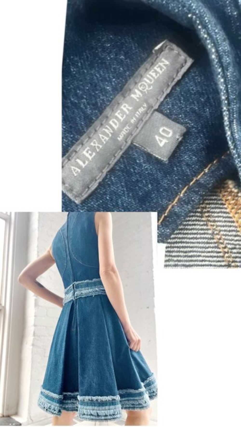 Alexander McQueen denim dress - image 3