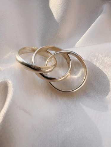 sterling silver 925 triple decker ring