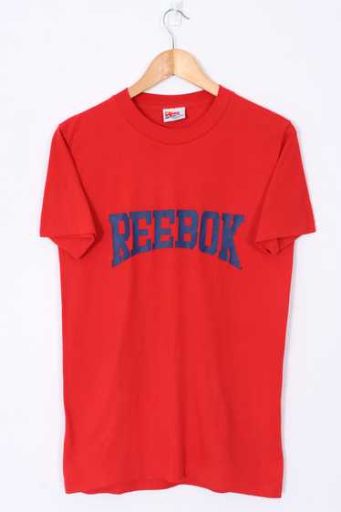 REEBOK Big Spell Out Logo Red Single Stitch T-Shir