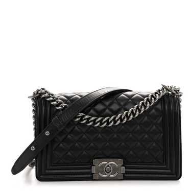 CHANEL Caviar Quilted Medium Boy Flap Black