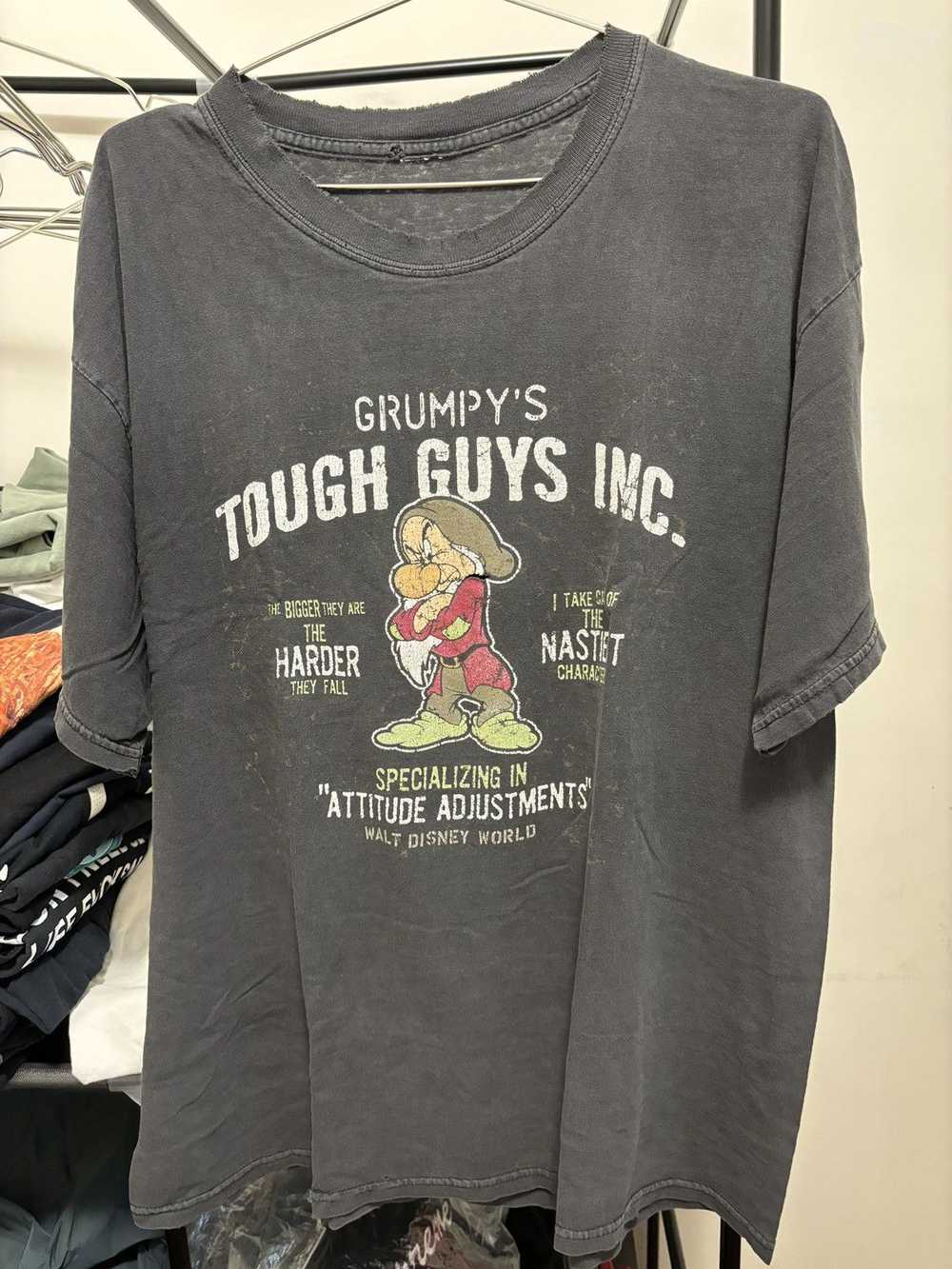 Vintage Grumpy's Tough Guy Inc Black Vintage T Sh… - image 1