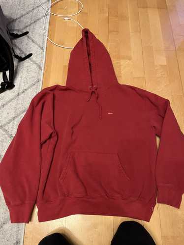 Supreme Small box cardinal red hoodie