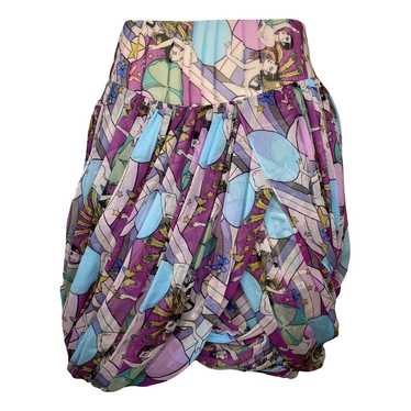 Saks Fifth Avenue Collection Silk mini skirt - image 1