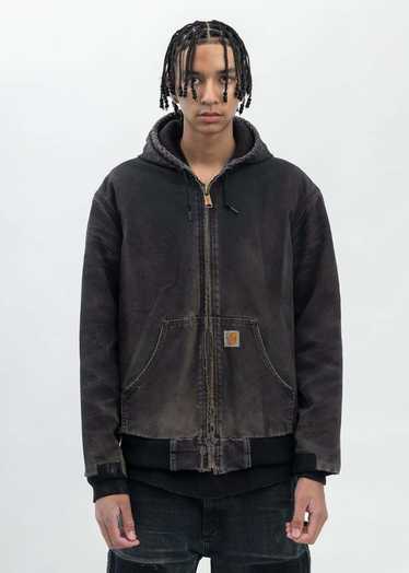 Vintage Black Carhartt Hooded Jacket