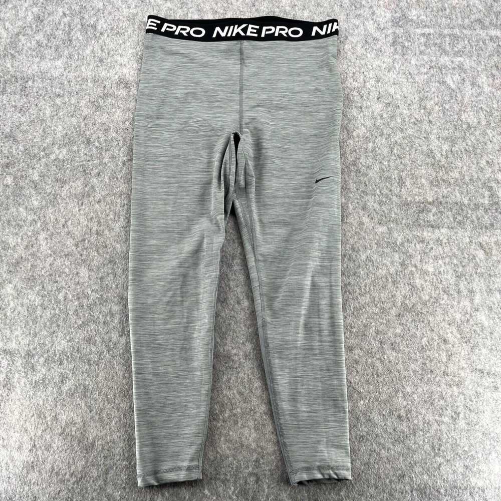 Nike Nike Pro Womens Gray High Waisted 7/8 Mesh P… - image 1