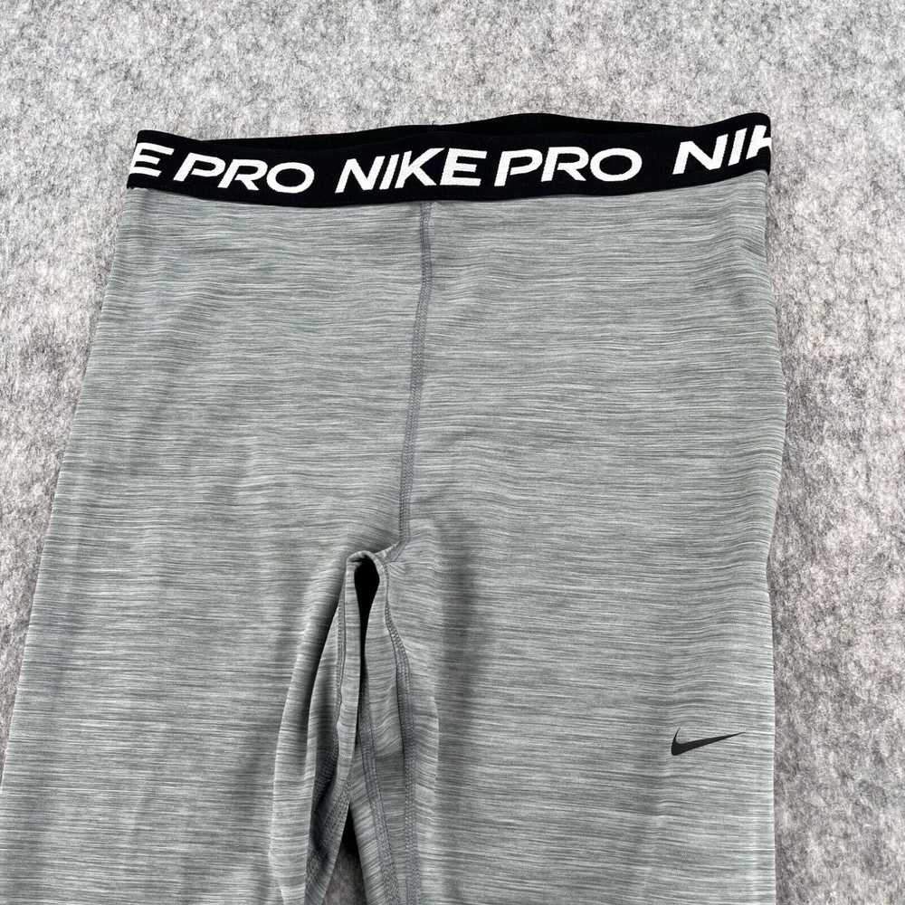 Nike Nike Pro Womens Gray High Waisted 7/8 Mesh P… - image 3