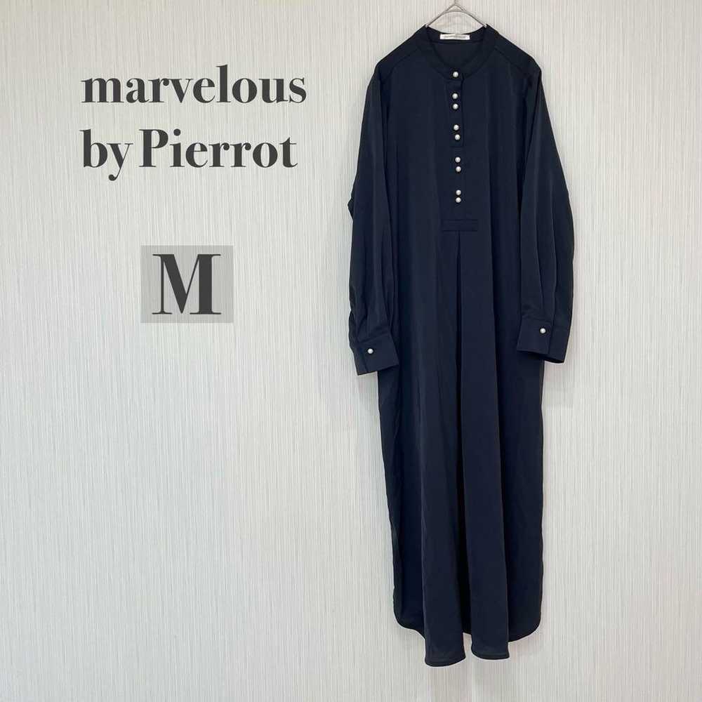 marvelous by Pierrot Long One-piece Dress Navy Pe… - image 1