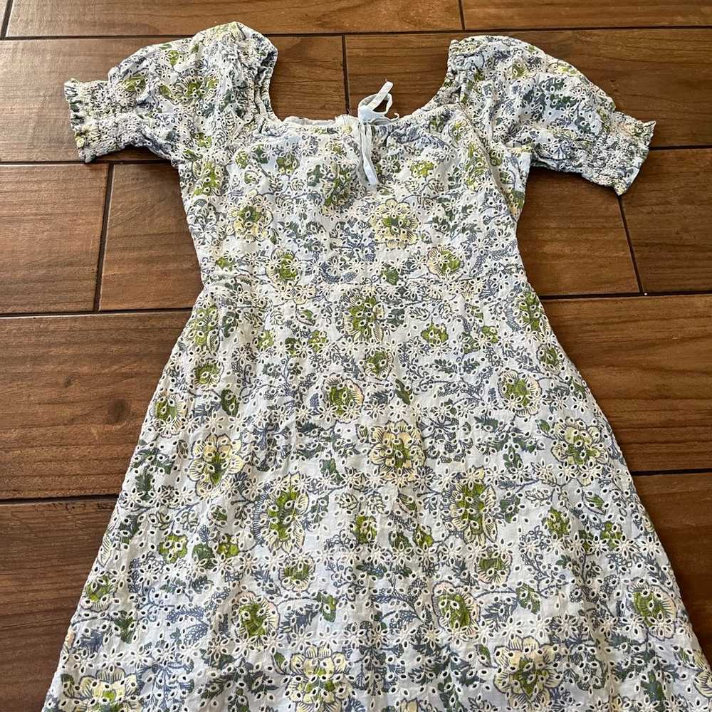 AVEC LES FILLES Floral Eyelet Peasant Dress medium - image 6