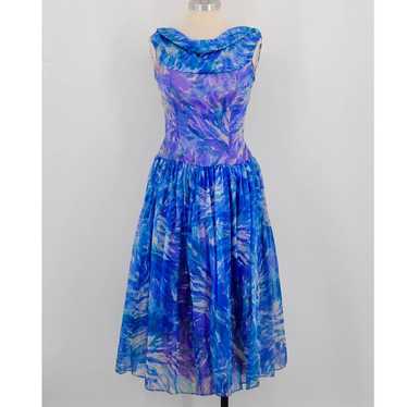 Vintage Blue and Purple Dress