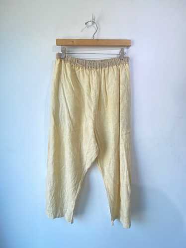 Pale Yellow Linen Pants