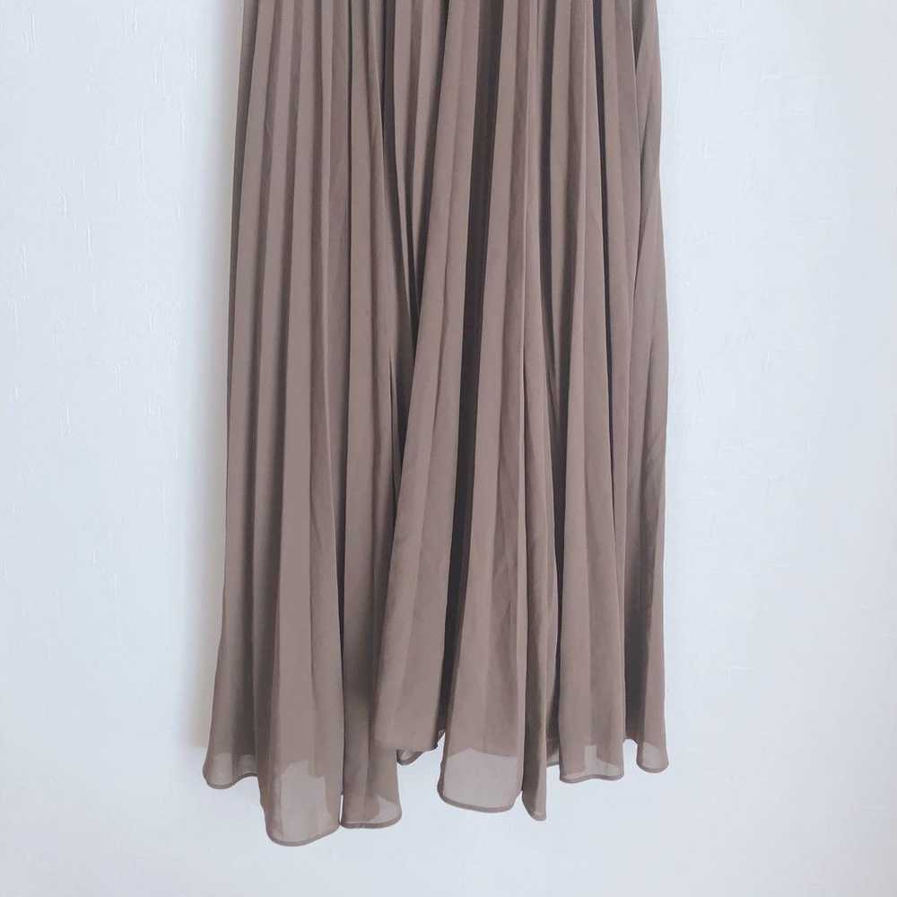 Snydel Long One-piece Sleeveless Pleated Skirt Br… - image 5