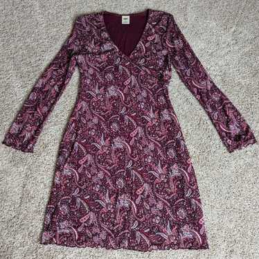 Vintage Old Navy Dress Womens Sz M Red Floral Y2K… - image 1