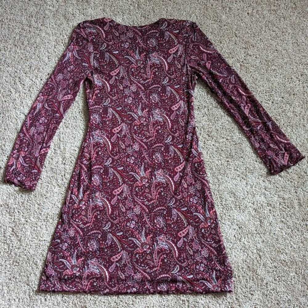 Vintage Old Navy Dress Womens Sz M Red Floral Y2K… - image 2