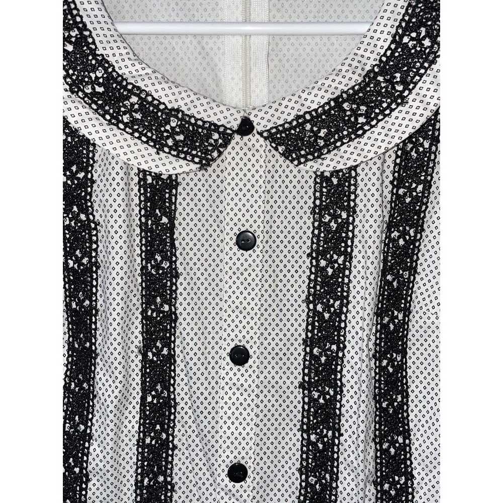 Doe & Rae Black and White Dress Size Medium - image 3