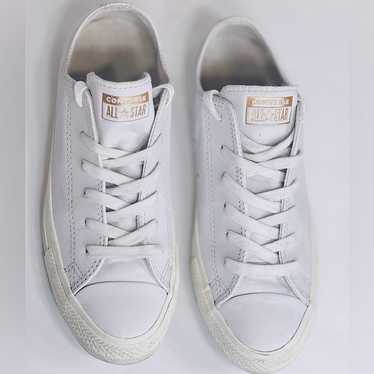 Converse All Stars, White on White leather, low t… - image 1