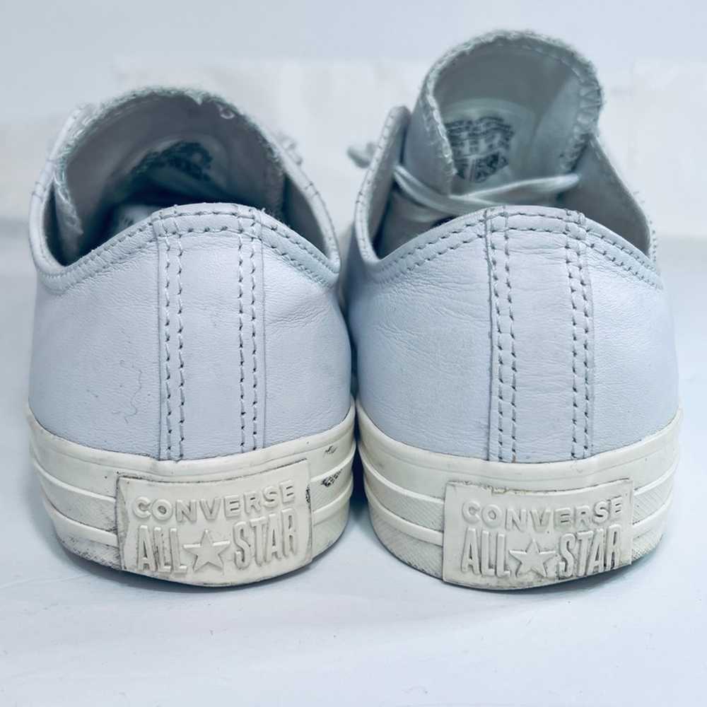 Converse All Stars, White on White leather, low t… - image 5