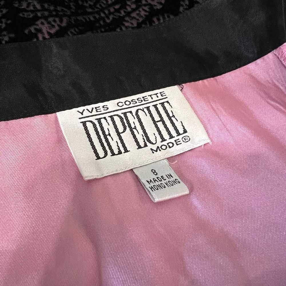 VTG 90s Yves Cossette Depeche Mode Black & Pink V… - image 7