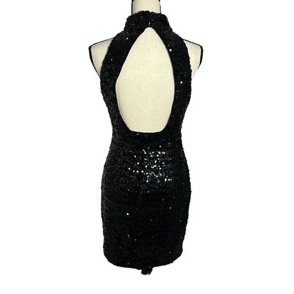 Roberta Black Sequin Mini Sleeveless Dress VINTAG… - image 5