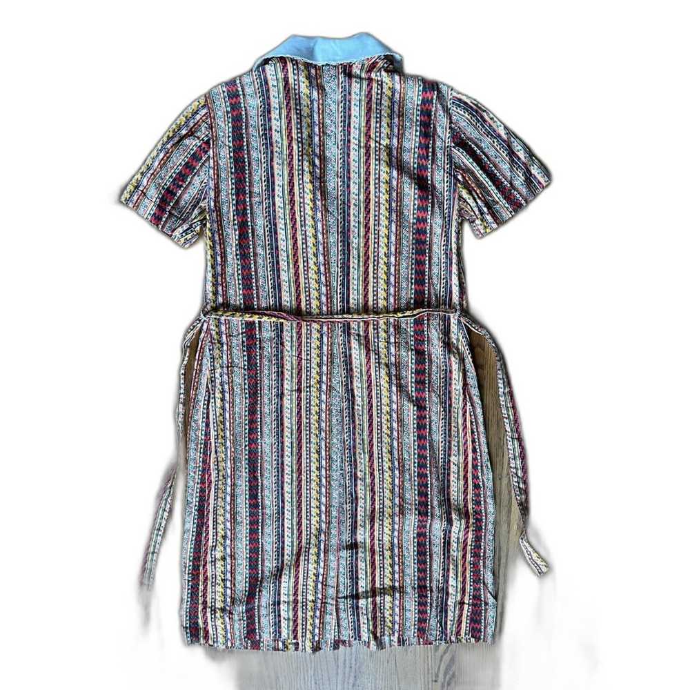 Vintage CottageCore Multi Color Stripe Button Up … - image 4