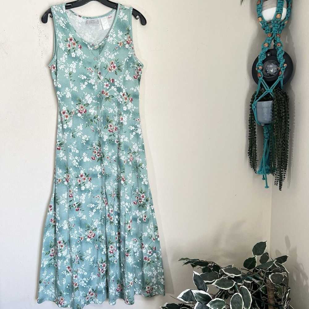 Vintage Erika Studio Dress M Floral Cottagecore 9… - image 1