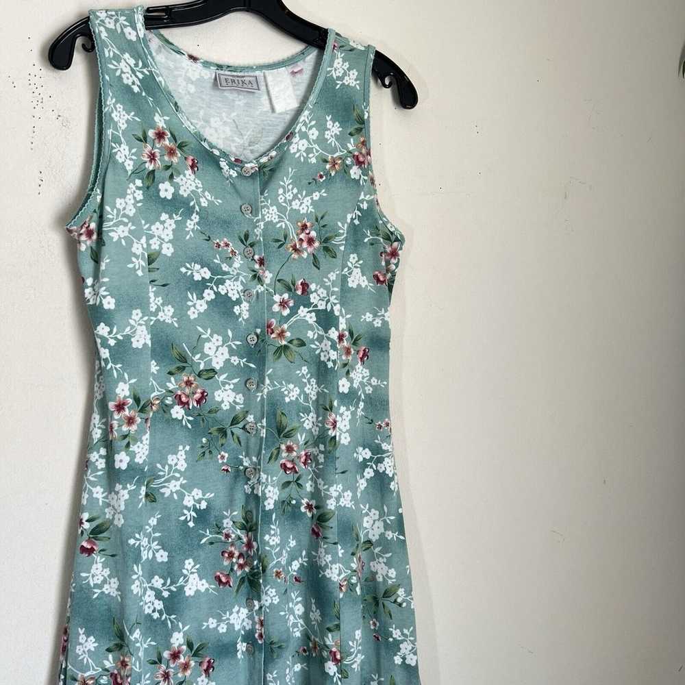 Vintage Erika Studio Dress M Floral Cottagecore 9… - image 2