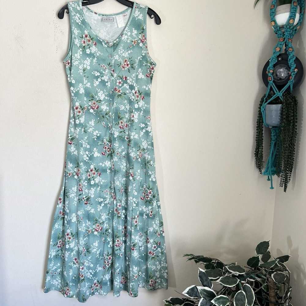 Vintage Erika Studio Dress M Floral Cottagecore 9… - image 7