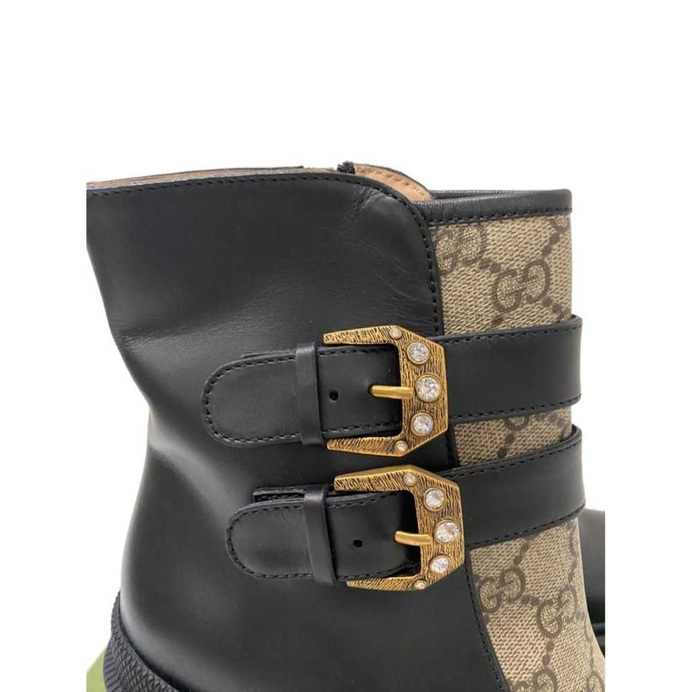 Gucci Leather biker boots - image 3