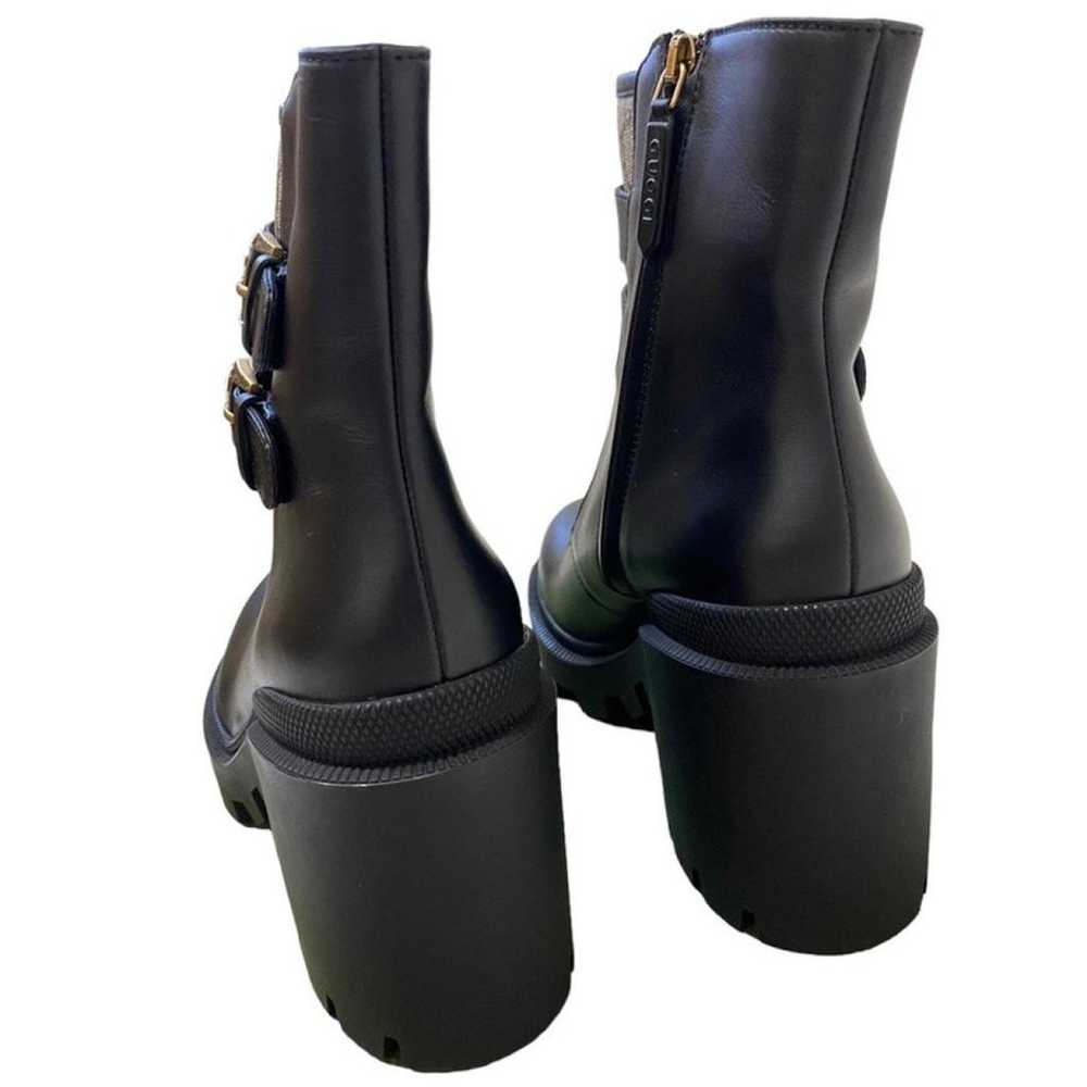 Gucci Leather biker boots - image 5