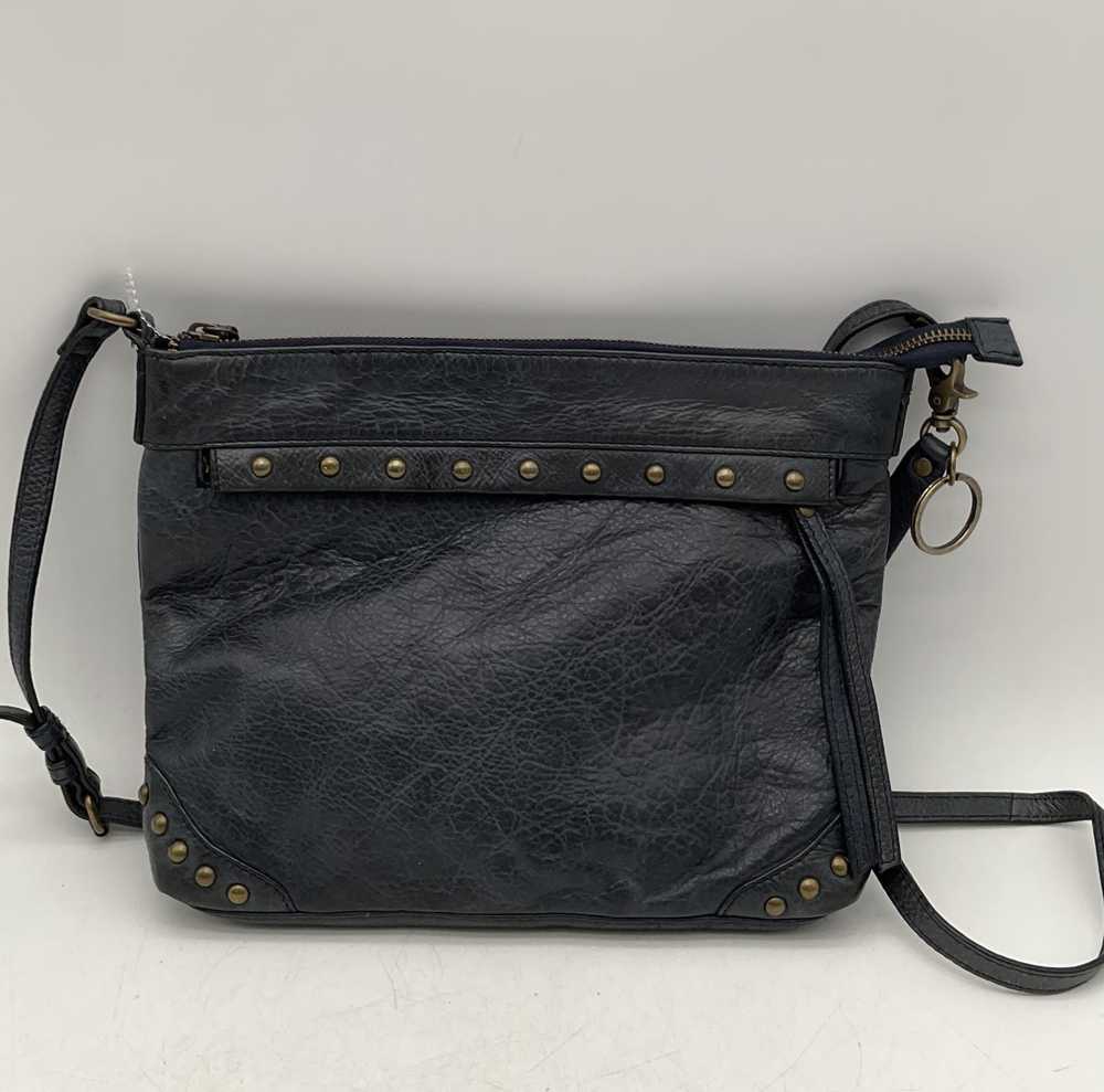 Frye And Co Blue Leather Studded Crossbody Bag Wi… - image 3