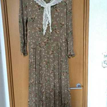 Rare Laura Ashley sailor lace collar dress retro … - image 1