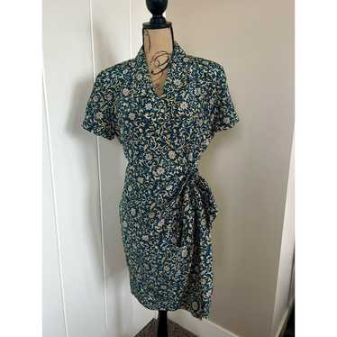 Vintage Adrianna Papell 100% Silk Wrap Dress Size 