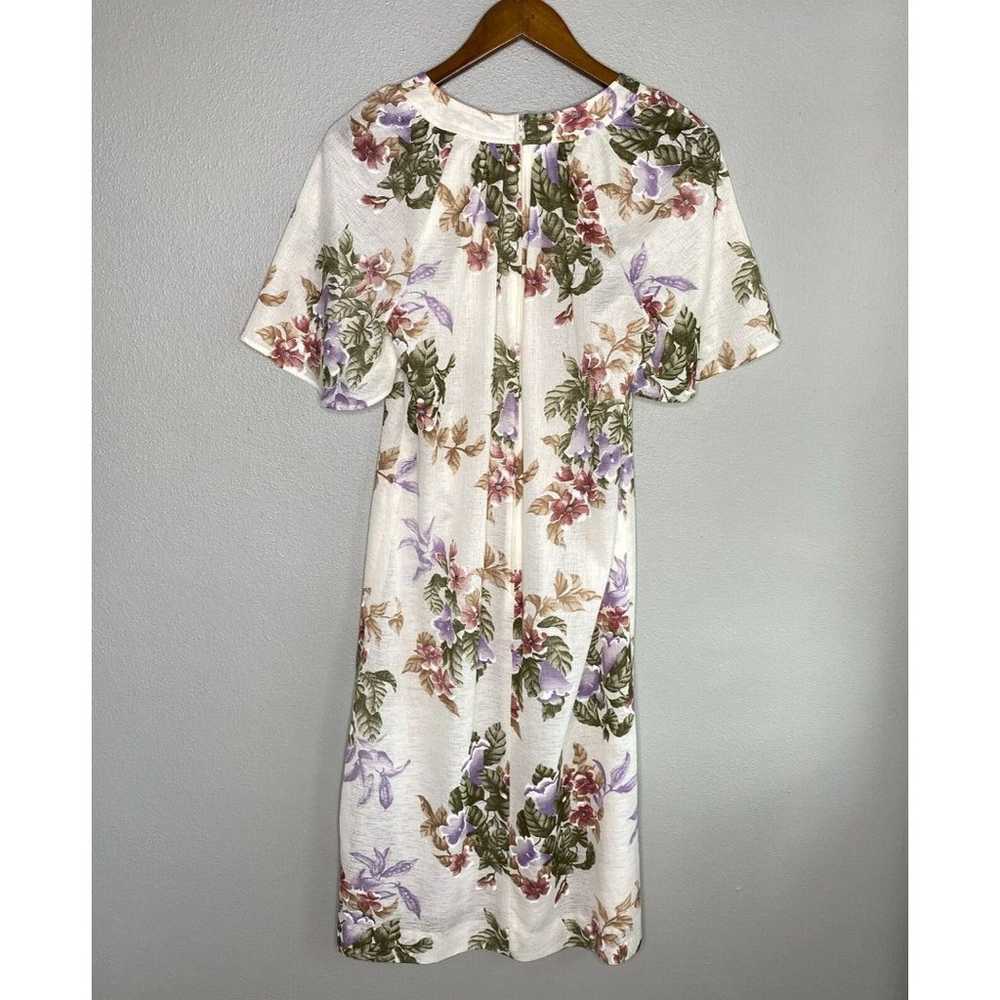 VTG Mynette Women's 14 Dress Sheer Tropical Flora… - image 7