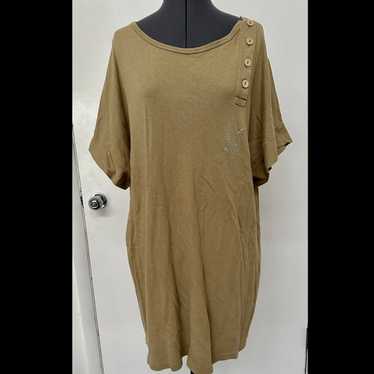 VINTAGE 1980s KRIZIA MAGLIA TAN BROWN TSHIRT JERS… - image 1