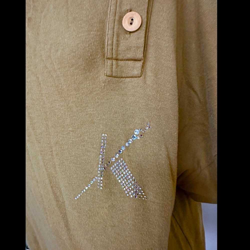 VINTAGE 1980s KRIZIA MAGLIA TAN BROWN TSHIRT JERS… - image 3