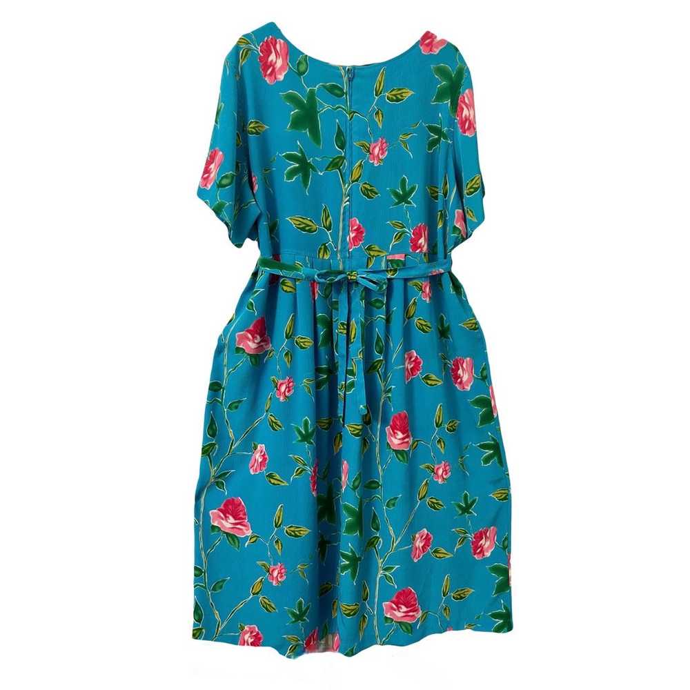 Vintage Floral Midi Dress - 3XL - image 2