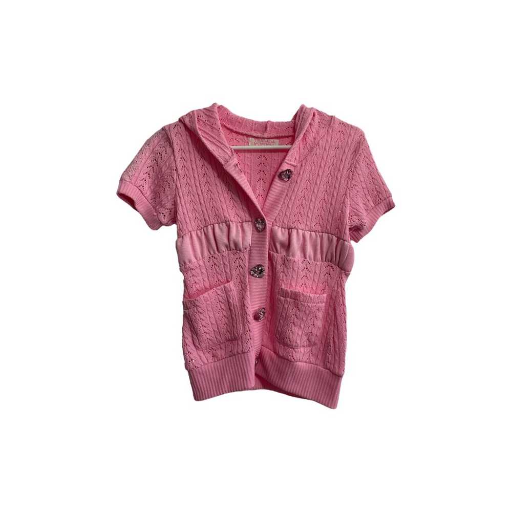 Tralala Japanese Brand Pink Knitted Jacket - image 1