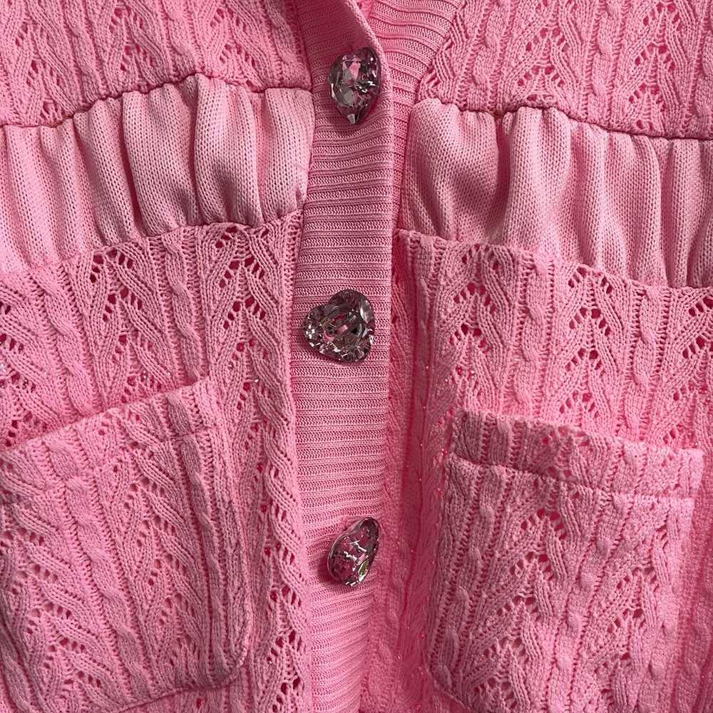 Tralala Japanese Brand Pink Knitted Jacket - image 2