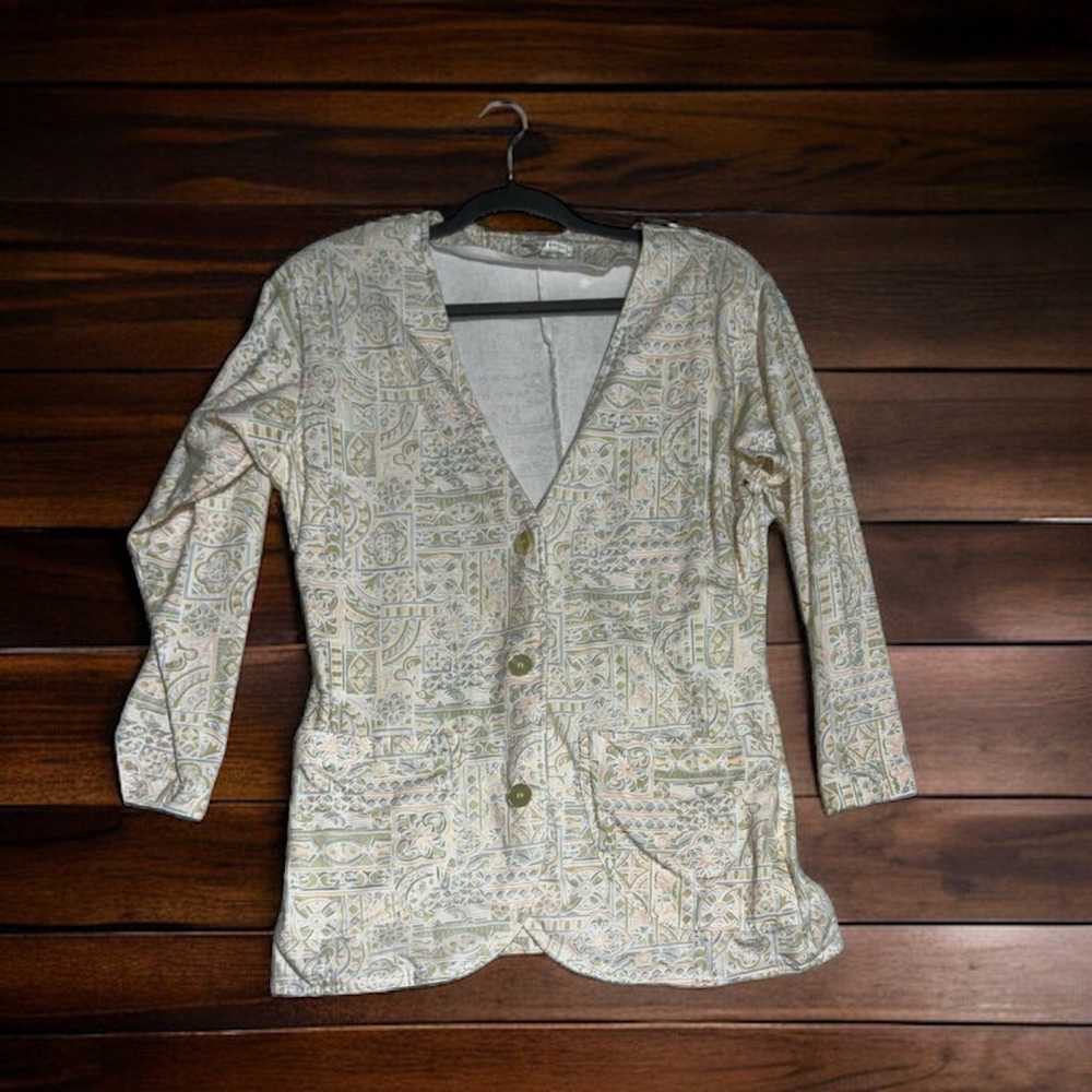 Jennifer reed cardigan 100% cotton 90s small - image 1