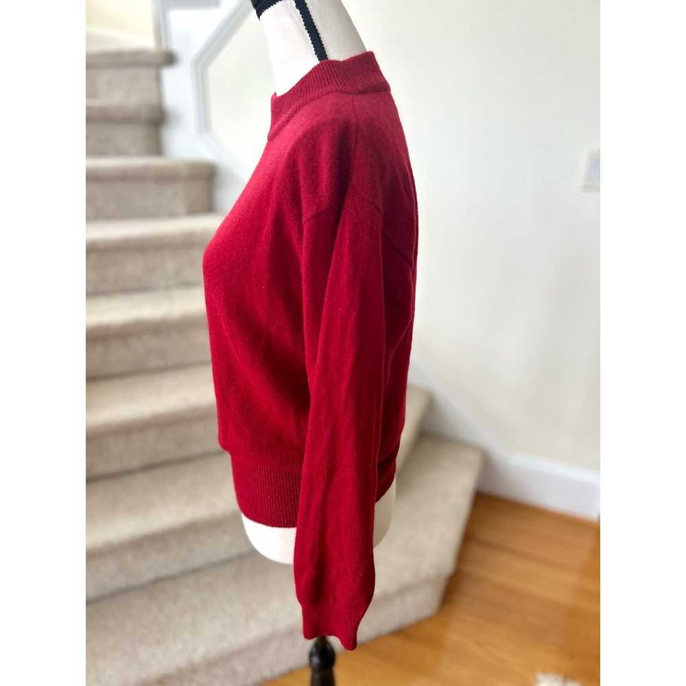 Vintage Glenover Red Mockneck Cashmere Long Sleev… - image 2