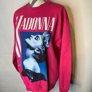 Madonna oversized True Blue Vintage Hot Pink Swea… - image 1